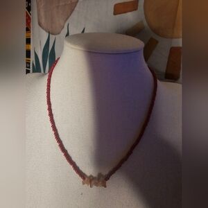 NWT FREE PEOPLE HADLEY CHOKER NECKLACE.. RED